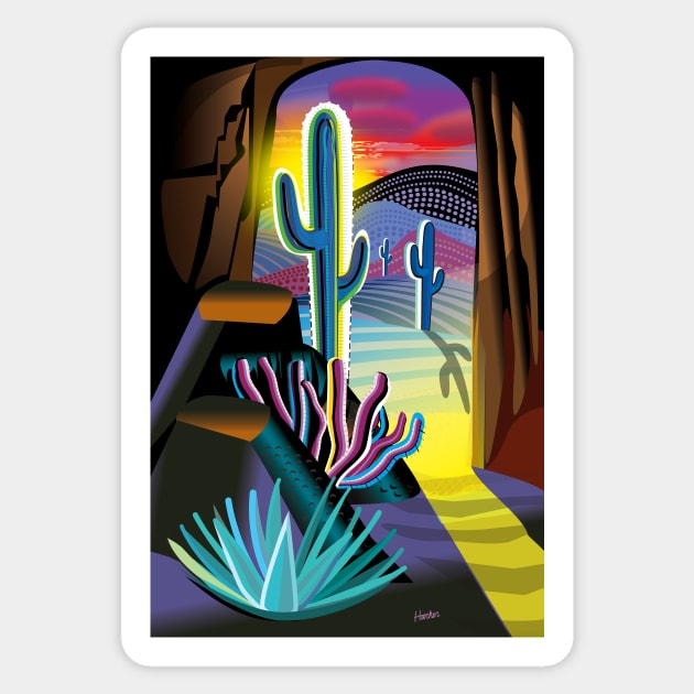 Desert Cave Sticker by charker